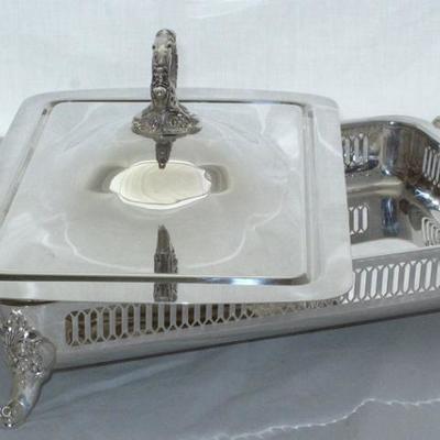  Wallace "Baroque" Silverplate Retangular Covered Casserole 