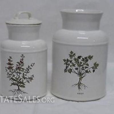 McCoy White Herb Canisters #253 #254
