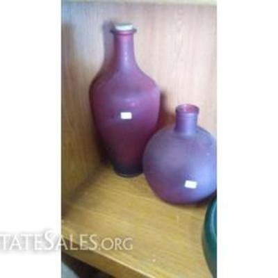 Purple color vases
