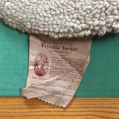Priscilla Turner wool hand made rug