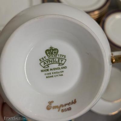 Antique English bone china tea cup & saucer Aynsley Empress