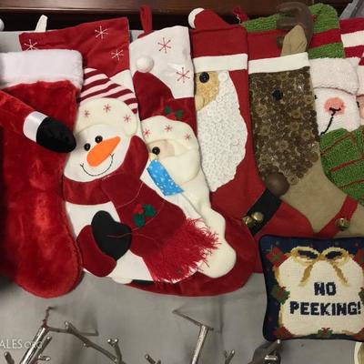 assorted Christmas stockings