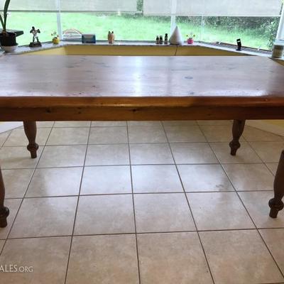 Large antique pine dining table