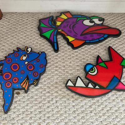 Londono Art Studio fish art: Gordi, Pepe, Buford