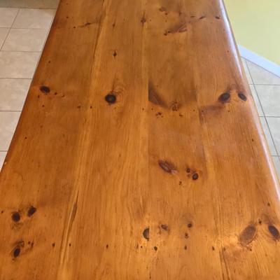Large antique pine dining table