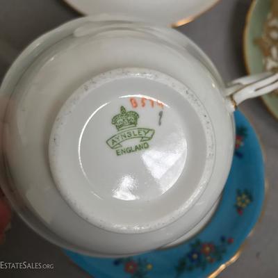 Antique English bone china, tea cup & saucer Aynsley
