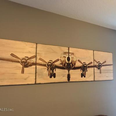 Pottery Barn airplane panel art