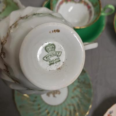 Antique English bone china, tea cup & saucer Aynsley