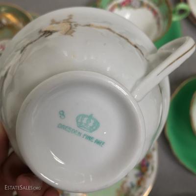 Antique Dresden bone china, tea cup & saucer