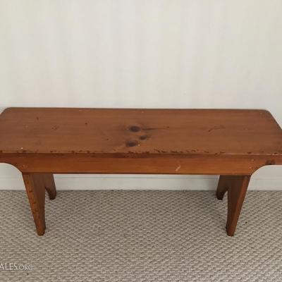 rustic wood bench