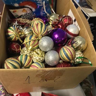 assorted Christmas ornaments