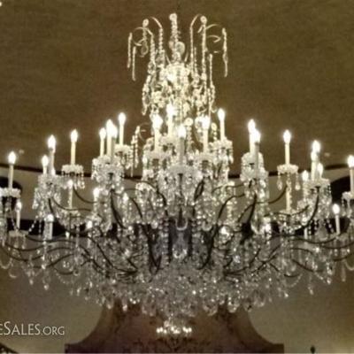 SPECTACULAR 8 FT WIDE CRYSTAL CHANDELIER, 7 FT TALL