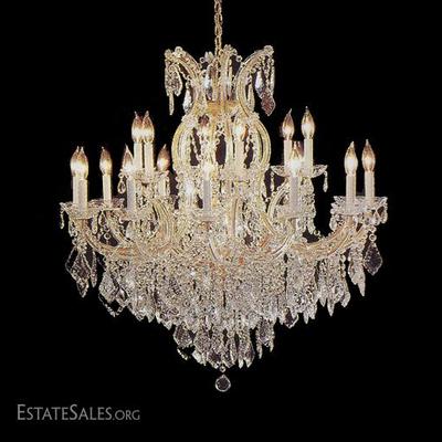 FREE SHIPPING! SWAROVSKI CRYSTAL CHANDELIER, MARIA THERESA STYLE WITH 16 LIGHTS