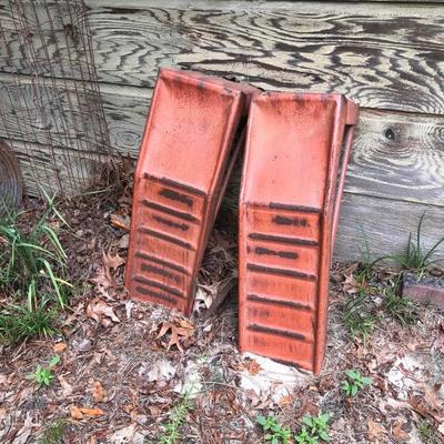 HEAVY DUTY ALL METAL VINTAGE TALL VEHICLE RAMPS