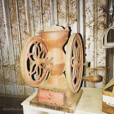 Antique Coffee Grinder Stowmarket 1920 Suffolk Iron Foundry England
