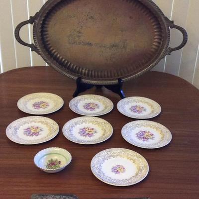 JYR022 Royal Chinaware, Porcelain Bowl, Pie Server, Footed Tray
