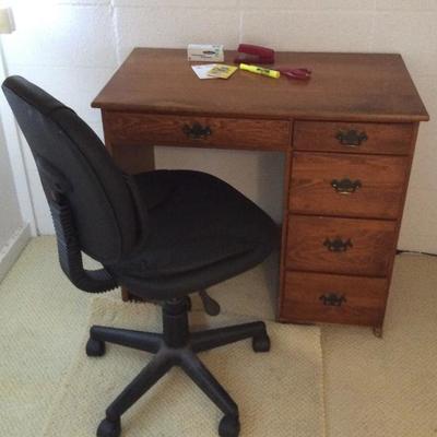 JYR113 Vintage Wood Desk, Office Supplies, Desk Chair
