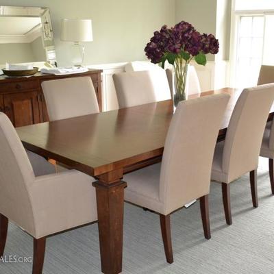 Restoration Hardware dining table with 8 chairs
