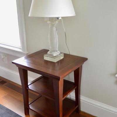 One of a pair of Restoration Hardware end tables
