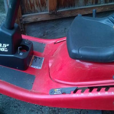 Murray 10.5 HP ride on mower in good condition. 30