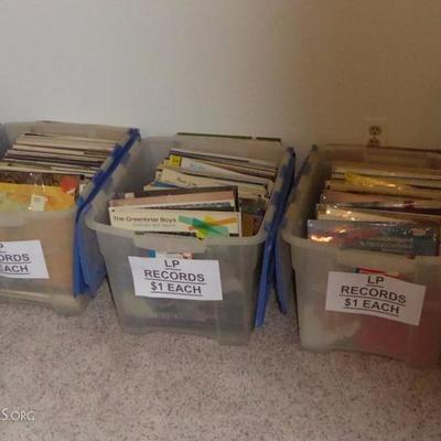 100's of LP records $1 each