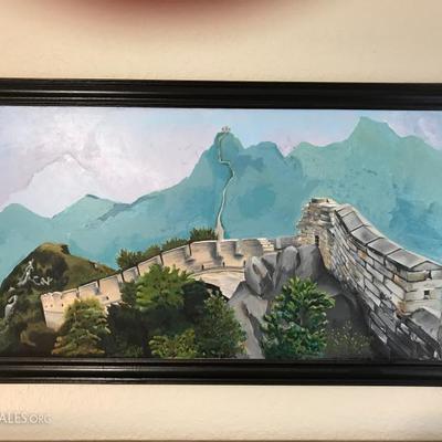 Lot's of art work by Anna Goh, this is the great wall of China - other art work and supplies as well 