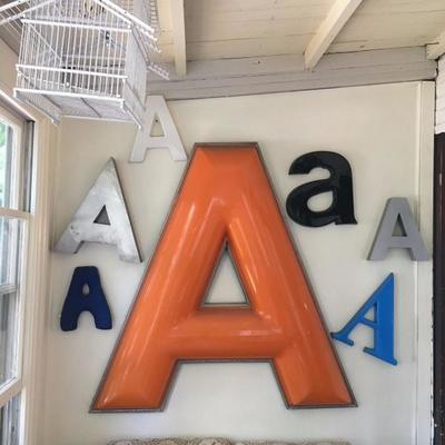 Give me an 'A'! Light up sign letter A. 