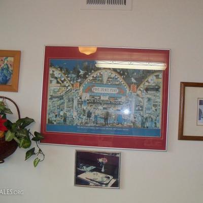  Vintage framed oil paintings and prints