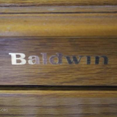 A54#5 Baldwin 1991 Studio Piano 44'' watermark on top Oak #1495136
