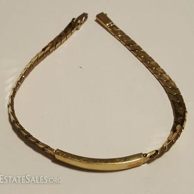 FSL191 Nice 18K Gold I.D. Chain Bracelet
