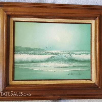 FSL011 Original Framed Painting of a Seascape
