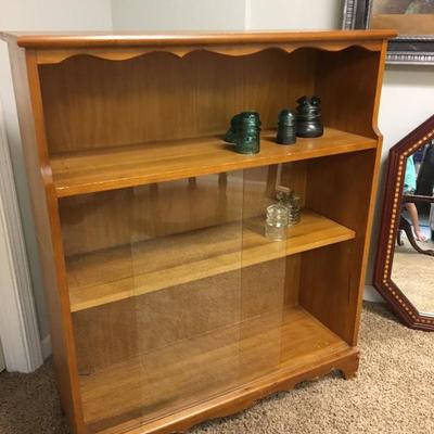 bookcase with glass doors 