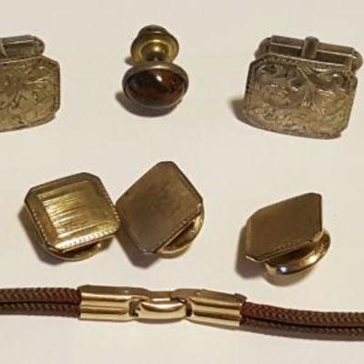 FUJ031 Vintage Gold Filled Cuff Links
