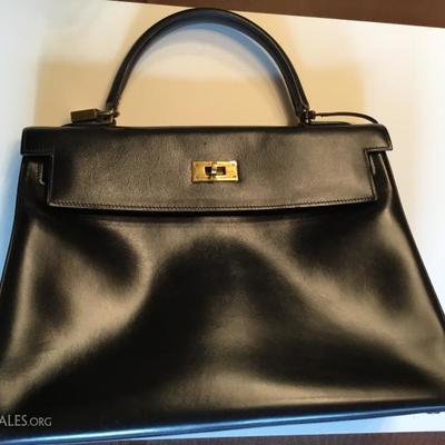 Hermes vintage Birkin  bag, black leather, excellent condition 