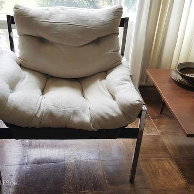 CHrome frame and cushion MCM chair