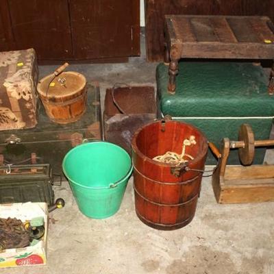 Lot of Antique and Vintage Primitive Items