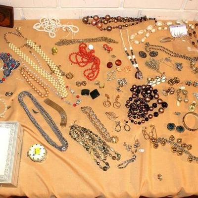 Box Lot of Jewelry with Box
