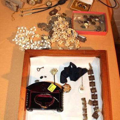 Box Lot of Jewelry with Box
