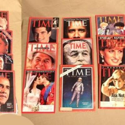 Box Lot of Time Magazines
