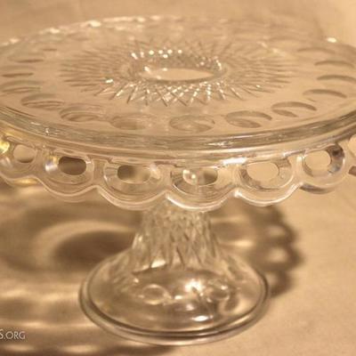 Cake Stand with Open Lace Rim
