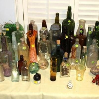 Lot of Antique and Vintage Bottles
