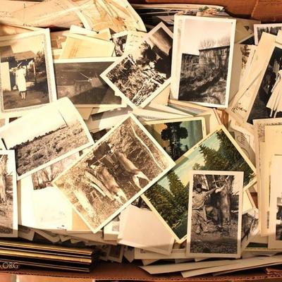 Box Lot of Vintage and Antique Photographs and Postcards
