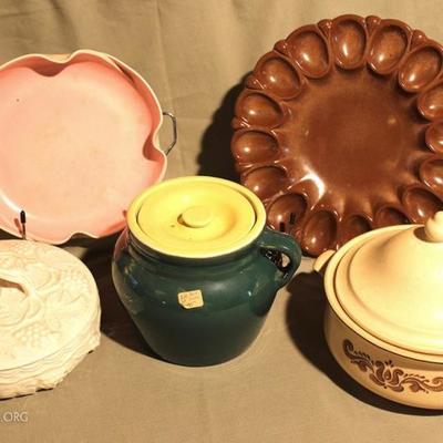 Lot of Pottery Serving Pieces
