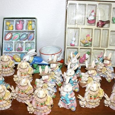 Lot of Bunny/Easter Figurines
