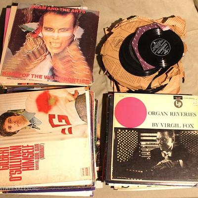 Box Lot of Many Vinyl Records
