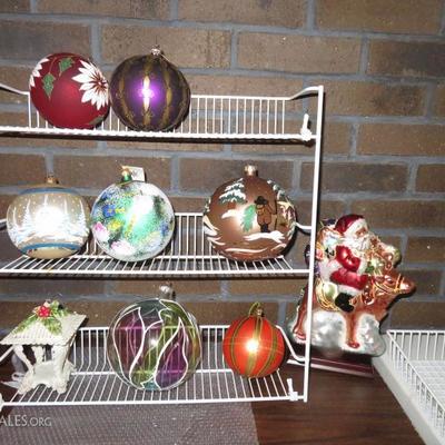 Hand blown glass and hand painted ornaments