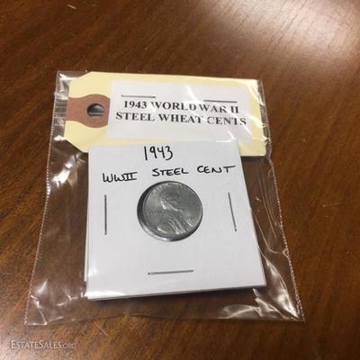 WWII steel wheat cents