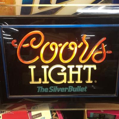 Coors Light neon sign