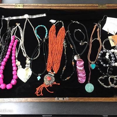 Jewelry with glass case