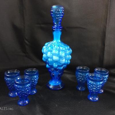 Grape decanter and glasses